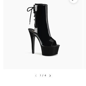 Pleaser Black Patent Platform Aspire Heels